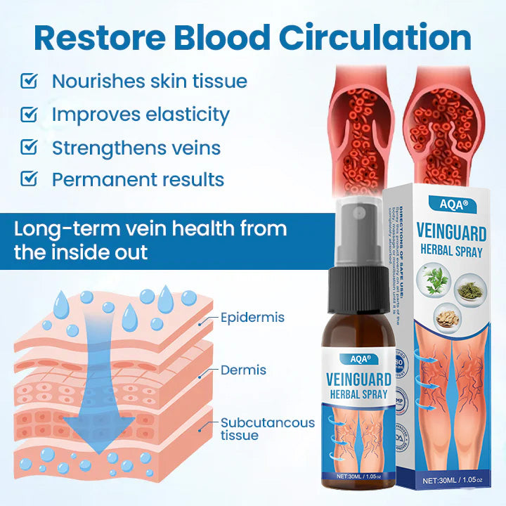 AQA® VeinGuard Herbal Spray-✅ Clinically proven to eliminate varicose veins in just 7 days!