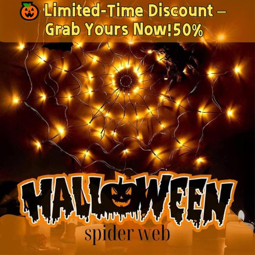 🎃 Limited-Time Discount on QIAWI™ Halloween Spider Web LED String Lights – Don’t Miss Out!