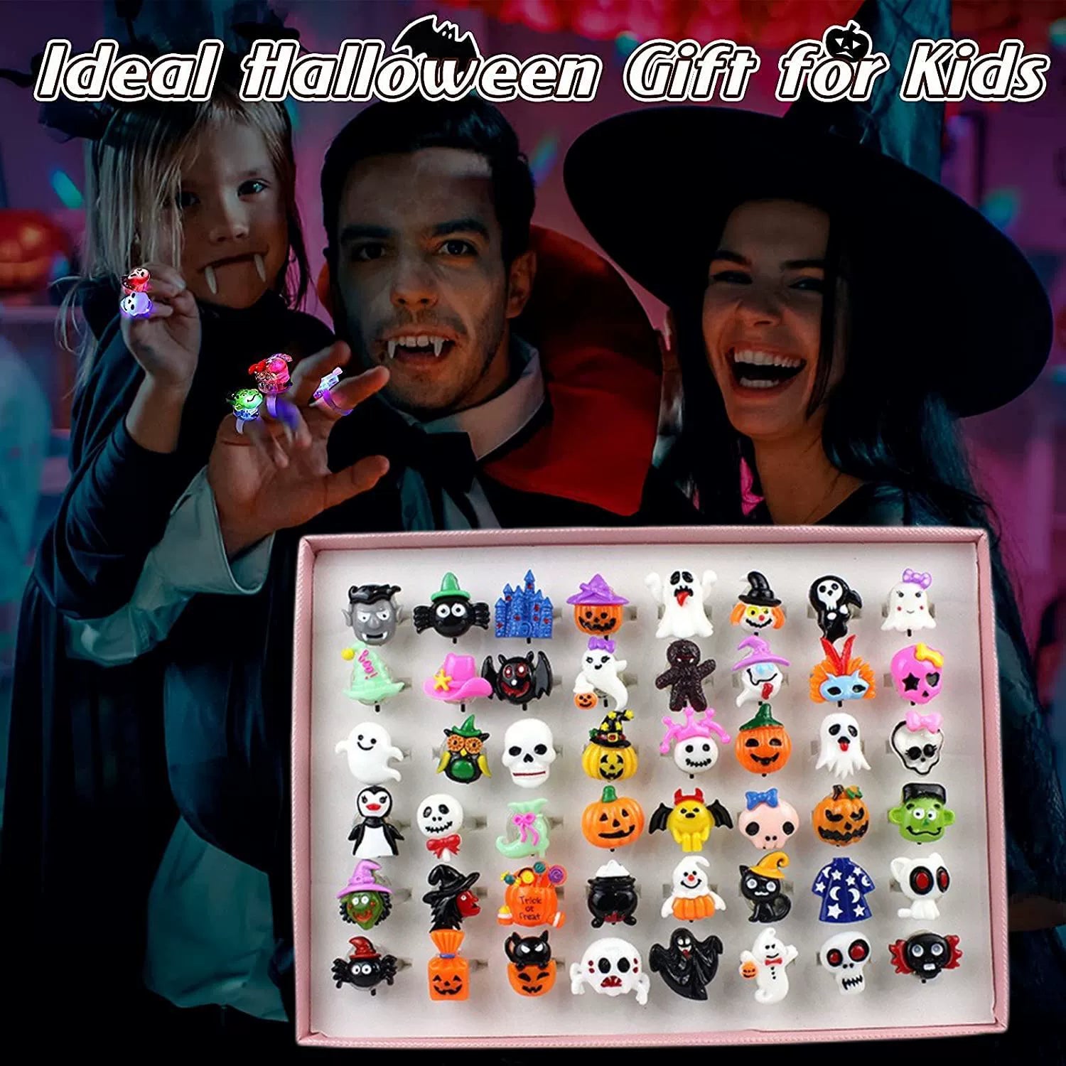 50 PCS Halloween LED Rings (1 Box)