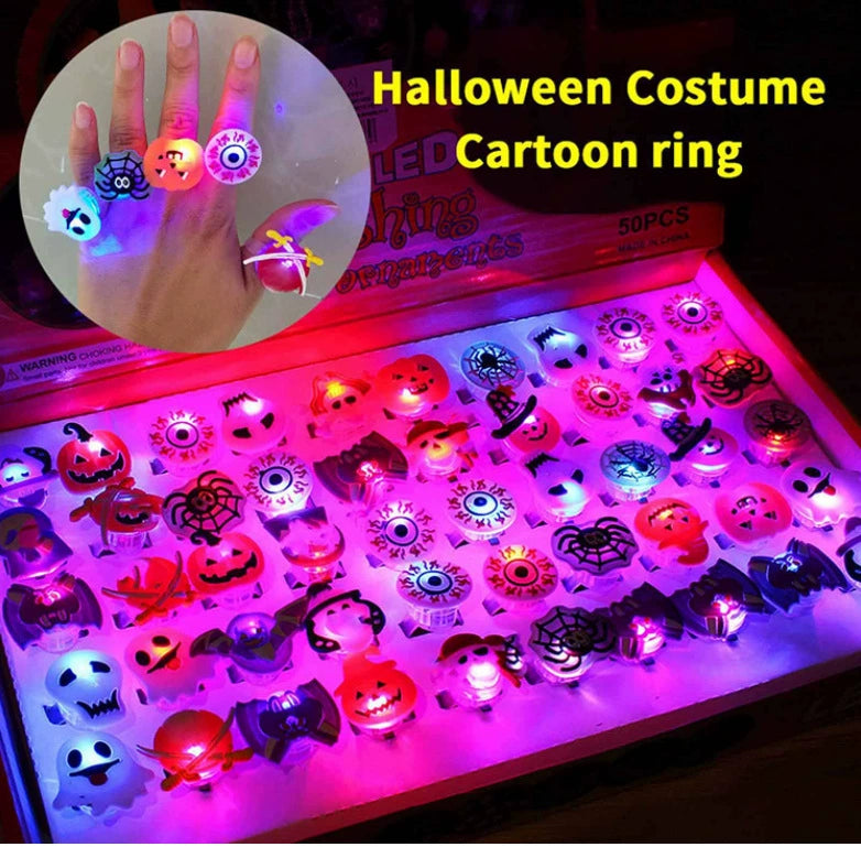🎃 Limited-Time Discount | Slimoly™ LED Halloween & Christmas Flash Rings