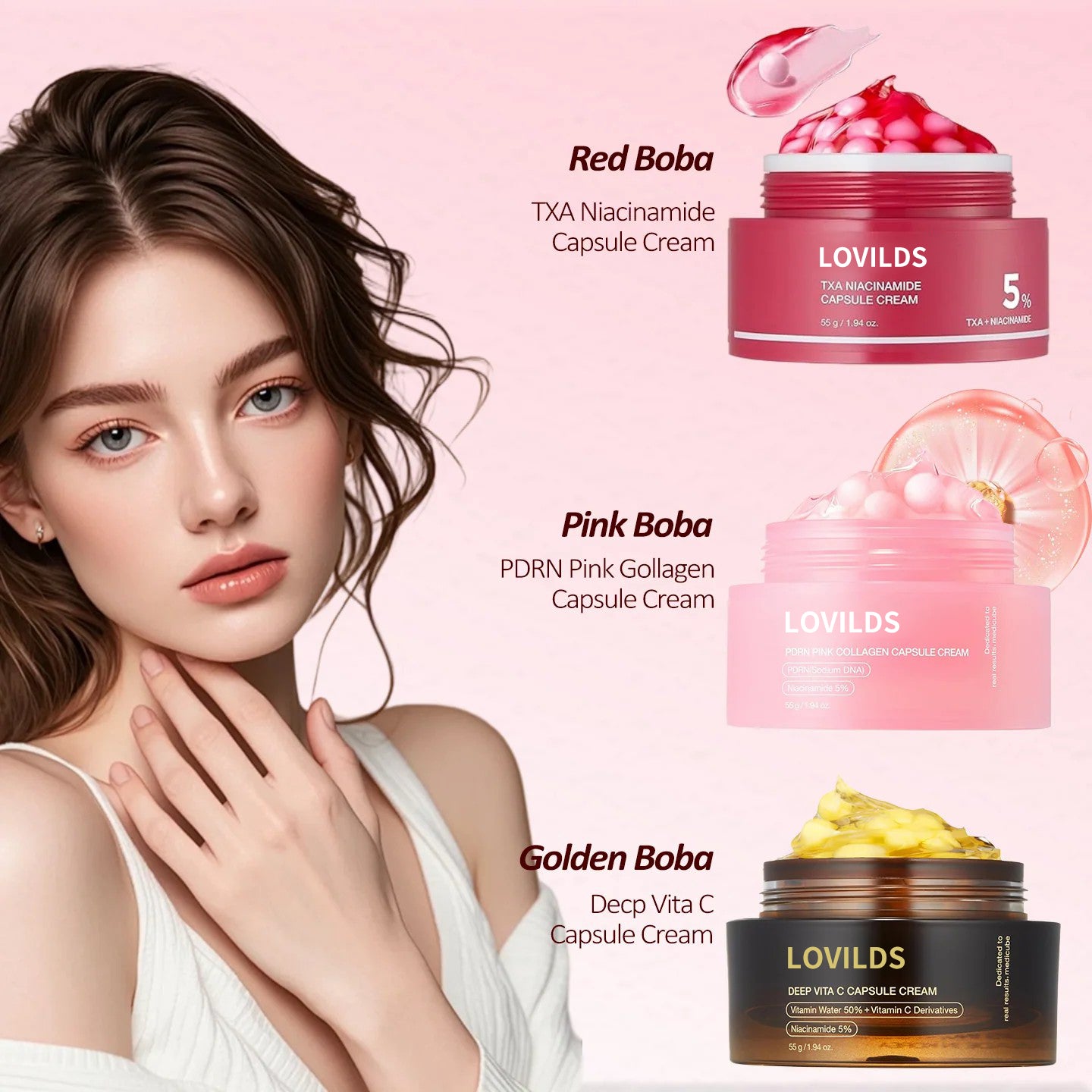 🌿LOVILDS Luxurious Collagen Firming Cream Firming & Brightening Skincare | Limited-Time Offer – 50%