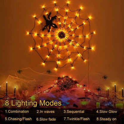 🎃 Limited-Time Discount on QIAWI™ Halloween Spider Web LED String Lights – Don’t Miss Out!